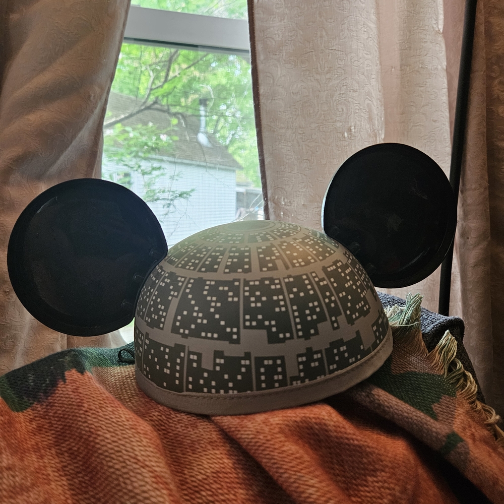 Disney Star Wars Death Star Mickey Ears Adult Hat - Gray and Black - Picture 2 of 5